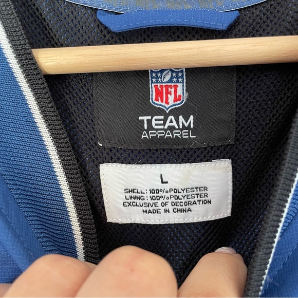 NFL COLTS Football Vintage V-Neck Windbreaker in Blue Men’s Size Large - Picture 4 of 9